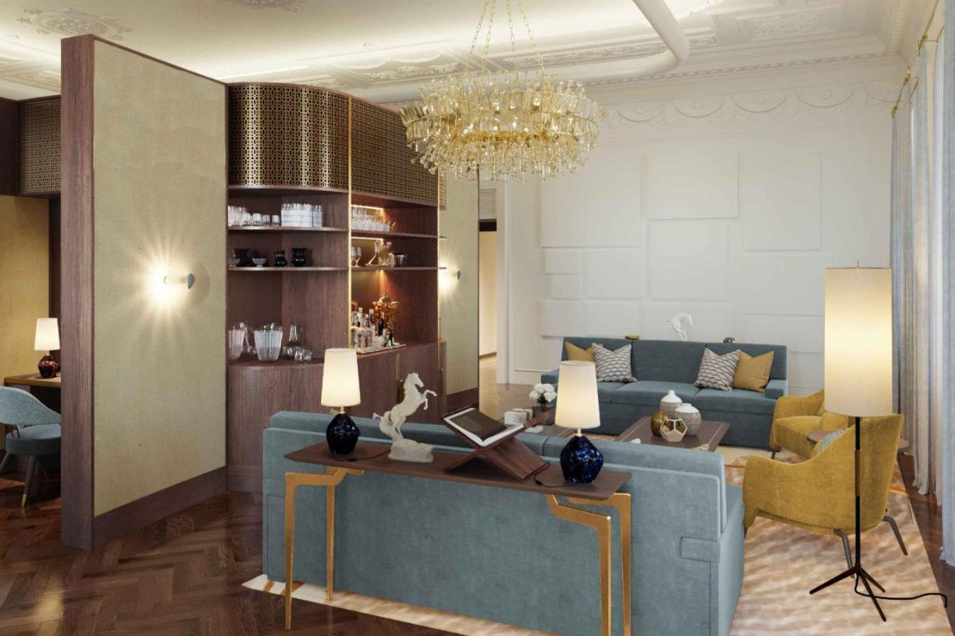 Hotel Rosewood Viena Exterior foto A 3D rendering of a living room